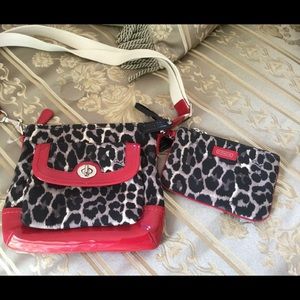 Coach Ocelot Purse Matching Wristlet NWOT